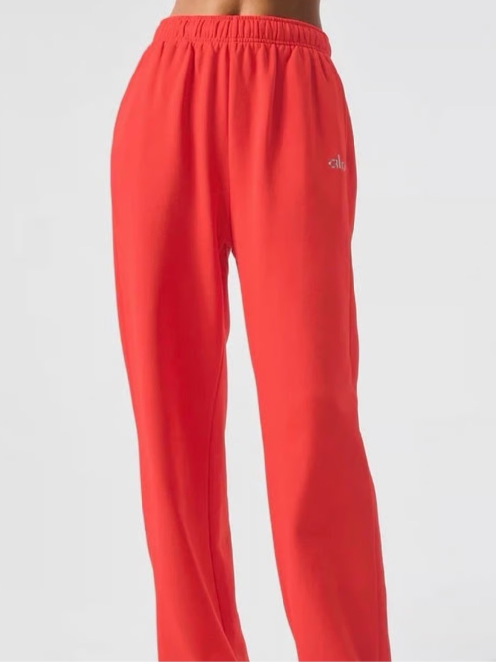 Alo Accolade Straight Leg Sweatpant Red Hot Summer